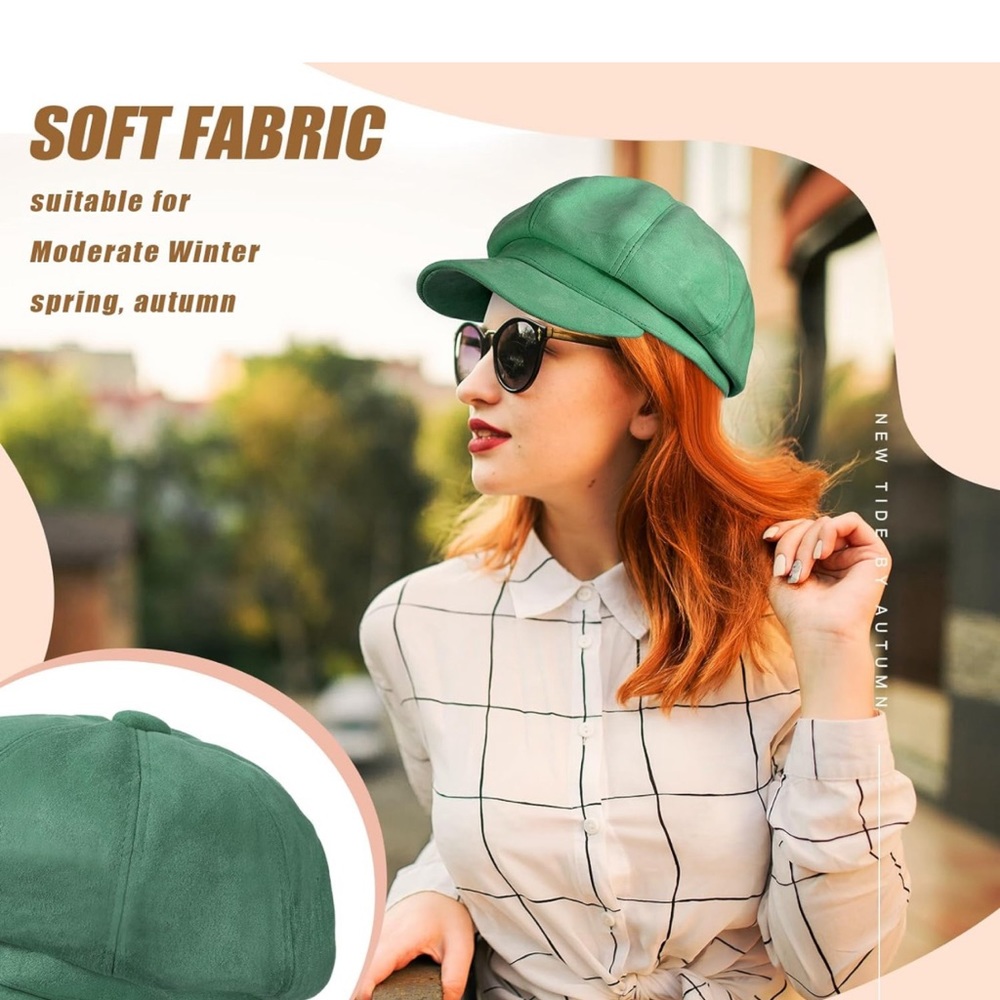 Warm 6 Pcs Newsboy Cap Warm Wool Visor Beret Hats Soft Vintage Baker Boy Hat - Picture 2 of 4